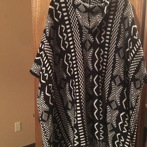 Black and White poncho